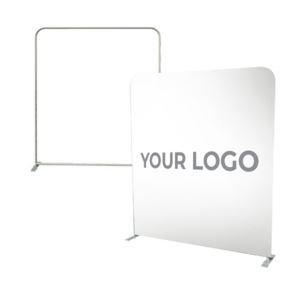 TEXTILE DOUBLE-SIDED POP-UP DISPLAY WITH ZIPPER FOR EASY ASSEMBLY 2X2.3 M