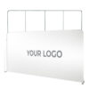 TEXTILE DOUBLE-SIDED POP-UP DISPLAY WITH ZIPPER FOR EASY ASSEMBLY 6X2.3 M