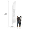 FEATHER FLAG L - PRINT SIZE 80X375 CM