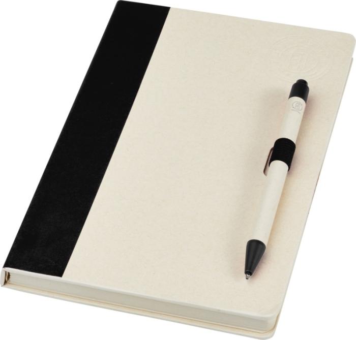 DAIRY DREAMS A5 RECYCLED MILK CARTONS NOTEBOOK & BALLPOINT PEN SET
