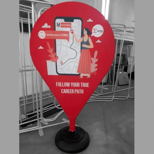 DISPLAY PIN - SIZE 125 X 220 X 60 CM BOTH SIDE PRINTED